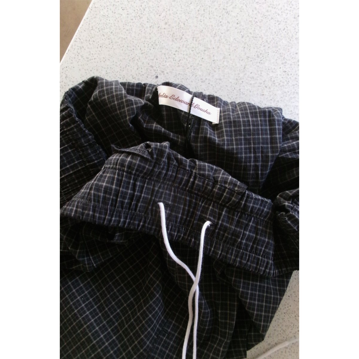 パンツ ABELIA EDOWARD GOUCHA ECHO SHORTS check ABELIA EDWARD GOUCHA / ECHO SHORTS check *BLACK