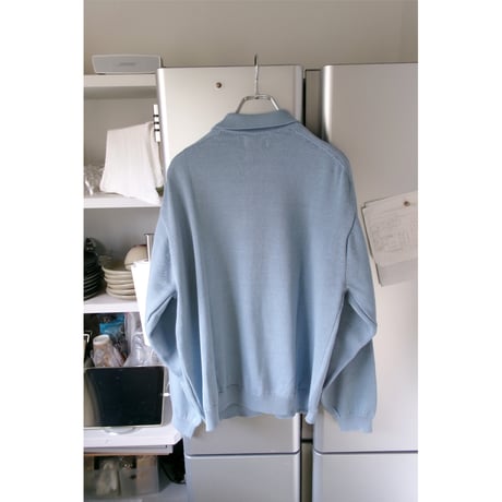 EVCON/ COTTON KNIT HALF ZIP *L.BLUE