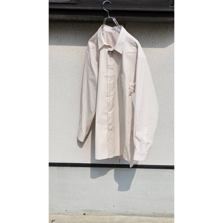 FUJI /  CLASSIC COLLAR SHRITS *ORANGE PIN STRIPE
