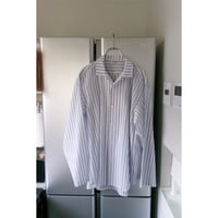 OLD FOLK HOUSE / Lounge Shirt *White & Blue (Lamé)