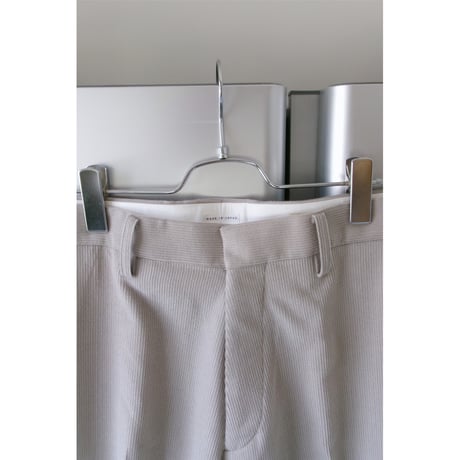 FUJI / WOOL CASHMERE CORDUROY SLACKS *GRAY
