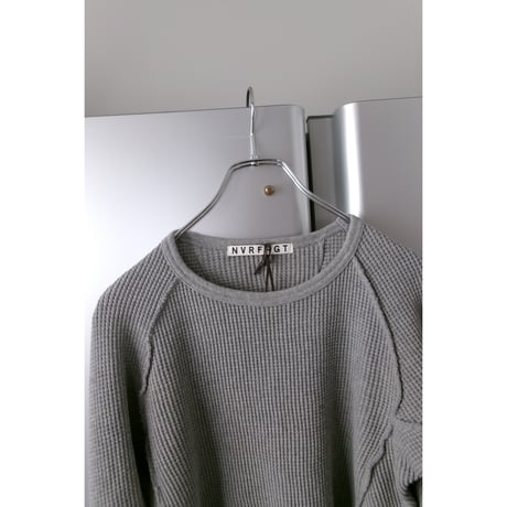 NVRFRGT / WAFFLE THERMAL LONG SLEEVE T-SHIRT *HEATHER GRAY