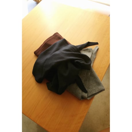 FUJI / WHITE CASHMERE SCARF *BROWN