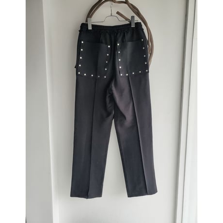 NVRFRGT / RECYCLED COTTON LOUNGE PANTS-BLACK