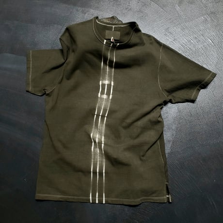 YOKO SAKAMOTO / T-SHIRT OLIVE SHIBORI