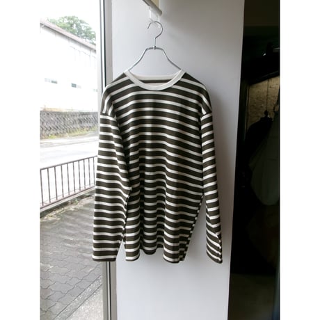 FUJI / Border KNIT L/S T-SHIRT *OLIVE
