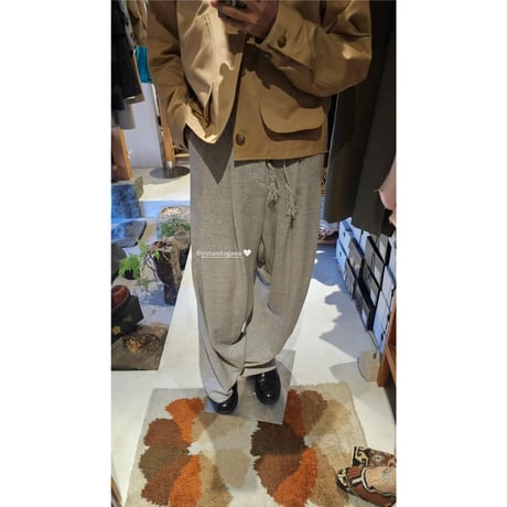 YUTASETOGAWA / Bias Shape Easy Pants *ASH