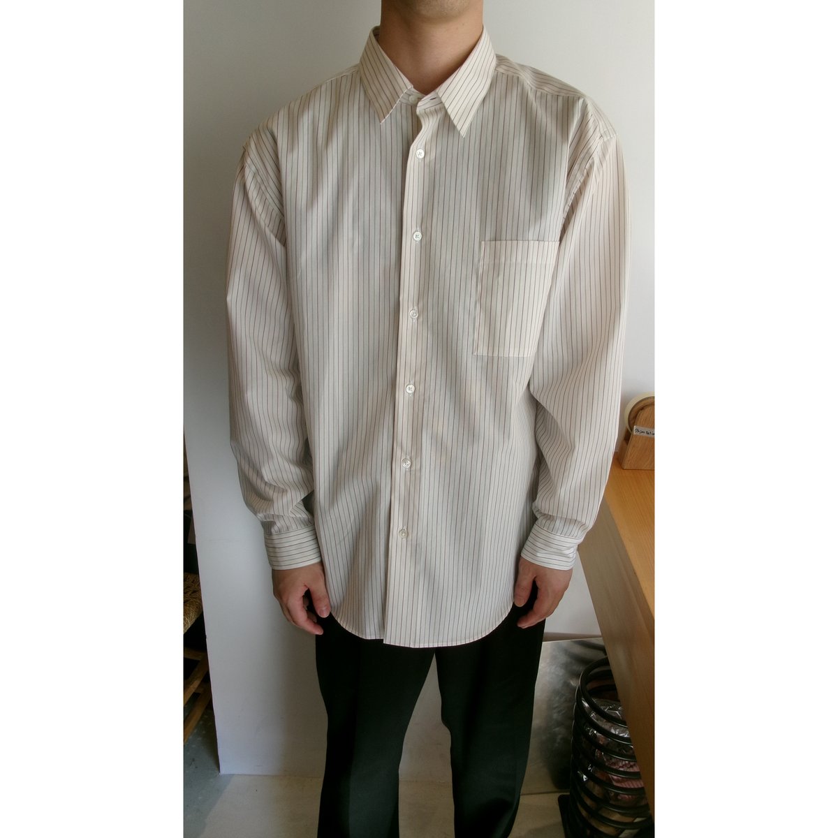 中古美品 麻100% メンズカプリシャツ2枚セット ワッシャーワイドカラー半袖シャツ｜メンズファッション通販