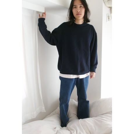 FUJI (side A) / CREW NECK SWEAT *NAVY