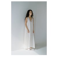 FUJI / COTTON STRIPE ONEPIECE(for ladies) *WHITE