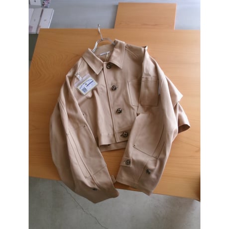 YUTASETOGAWA /"ME" DOCTOR SHORT JACKET COTTON PIQUE *BEIGE