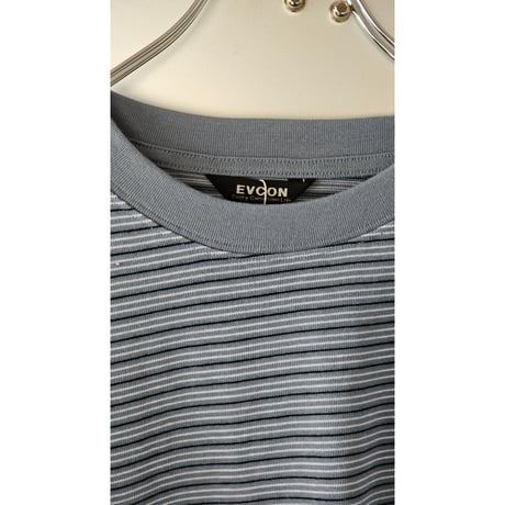 ●EVCON/ BORDER WIDE S/S T-SHIRT *BLUE
