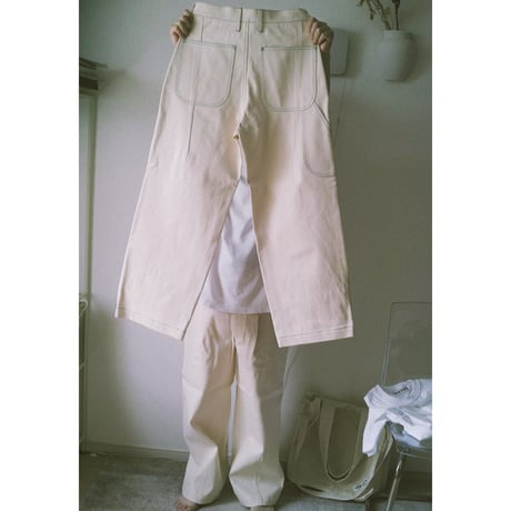 TOZAOU / Denim Painter Pants *cream (yellow)