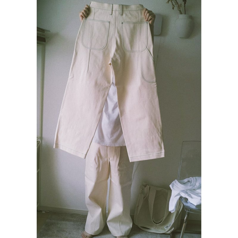 TOZAOU / Denim Painter Pants *cream (green) | A...