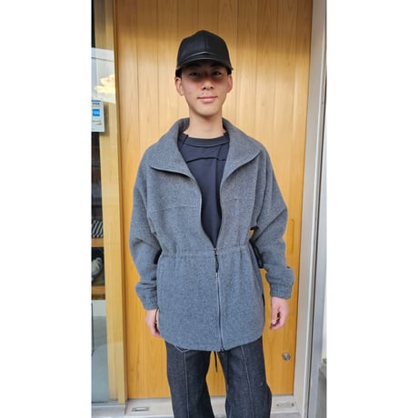 KIIT / HIGH NECK BLOUSON *MIX GRAY