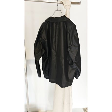 Blanc YM / Silk Shantung utility JKT *BLACK