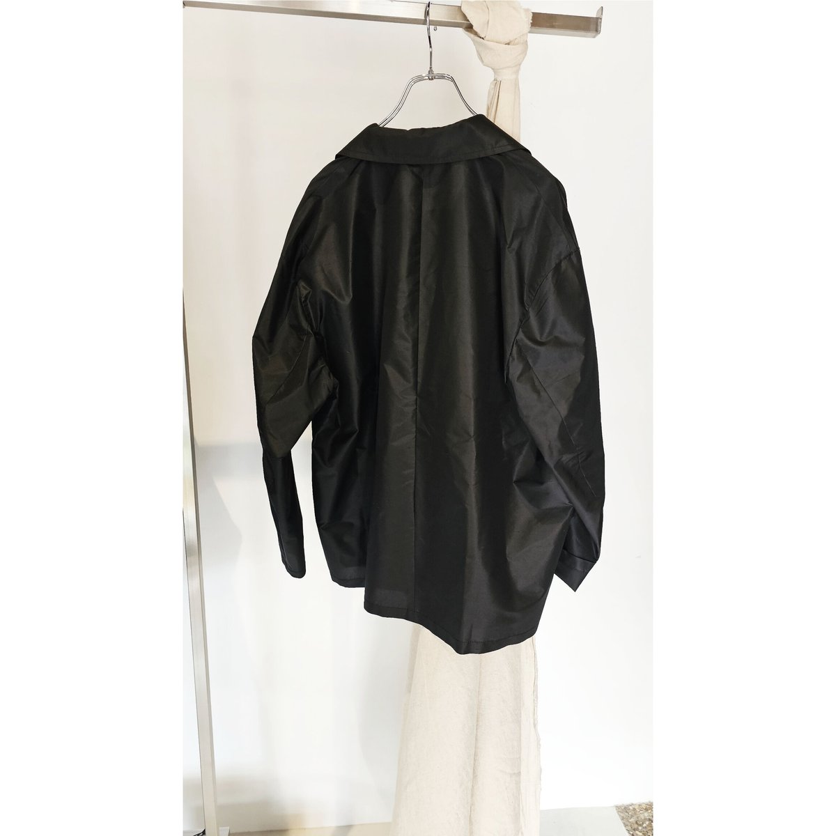 ジャケット・アウター 23ss Blanc ym SILK BLACK WATCH WRAP COAT Blanc YM] (ブランワイエム) BL-24S-SSWTC Silk Shantung Wrap