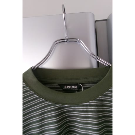 EVCON/ BORDER WIDE L/S T-SHIRT *KHAKI