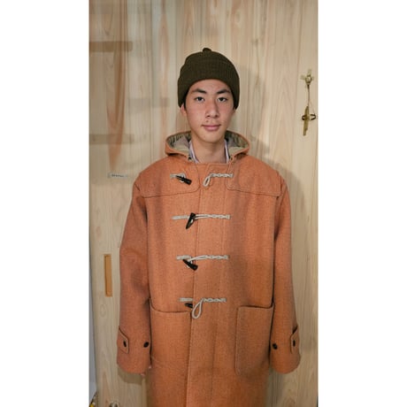 INTERIM / HYPER BIG CASHMERE HEAVY ROYAL NAVY DUFFEL COAT *ORANGE