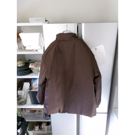 FUJI / SILK POLYESTER PADET JACKET *BROWN