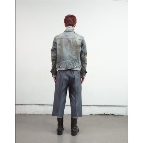 NVRFRGT / S CURVED UTILITY CAPRI TROUSERS *SLATE BLUE