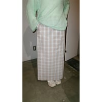FUJI / COTTON CHECK SKIRT(for ladies) *BEIGE CHECK