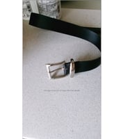 ABELIA EDWARD GOUCHA / CLASSIC LEATHER BELT *BLACK