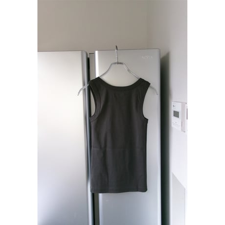 FUJI / COTTON SQUARE TANK TOP(for ladies) *CHARCOAL