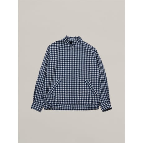 FUJI /  WOOL STAND COLLAR BLOUSON *BLUE