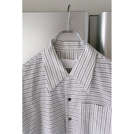 Rich I / OPENCOLLAR WORK SHIRT *BLACK STRIPE