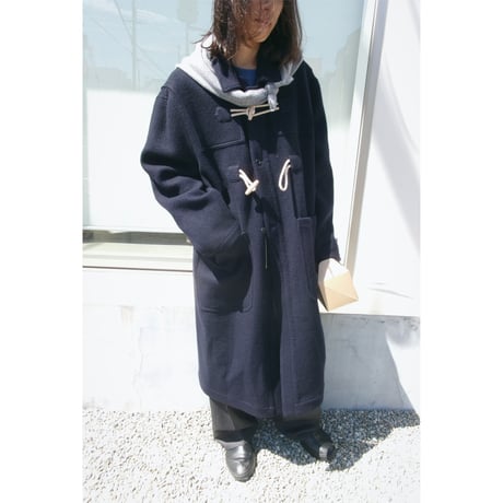 FUJI / MELTON WOOL DUFFEL COAT *NAVY