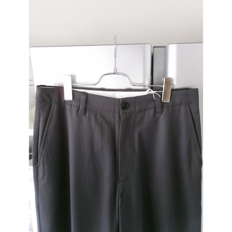 UNIVERSAL PRODUCTS / COTTON WOOL WIDE TROUSERS *CHARCOAL