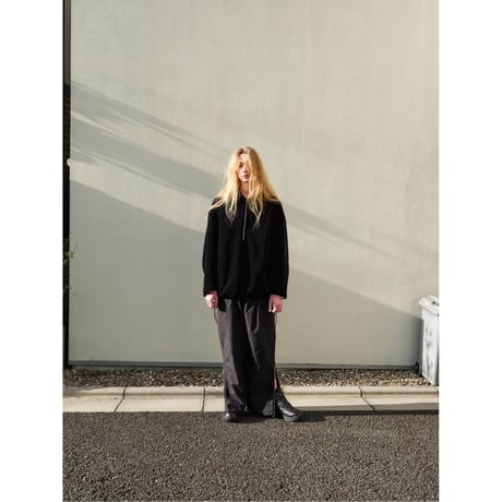Blanc YM / Crispy Nylon Zip Up Pants *Brown