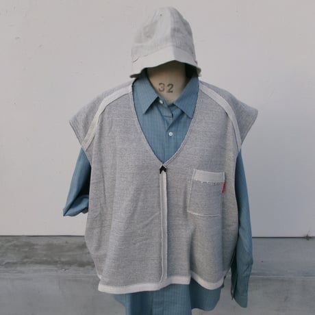 YUTASETOGAWA / Raw V Pullover *ASH