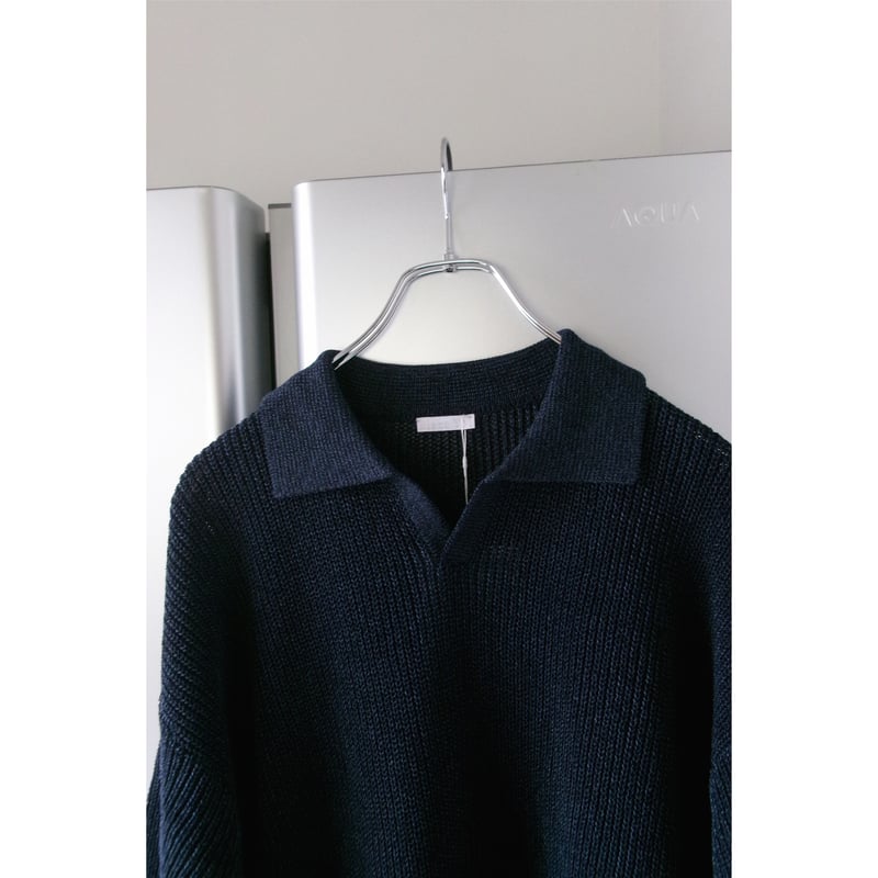 Blanc YM / Skipper Knit Shirts *Navy | AVET