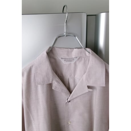 OLD FOLK HOUSE / Cotton & Lyocell Lounge Shirt *White & Burgundy