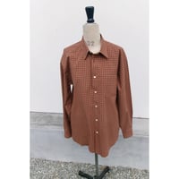 FUJI / COTTON CHECK SHIRT *BROWN