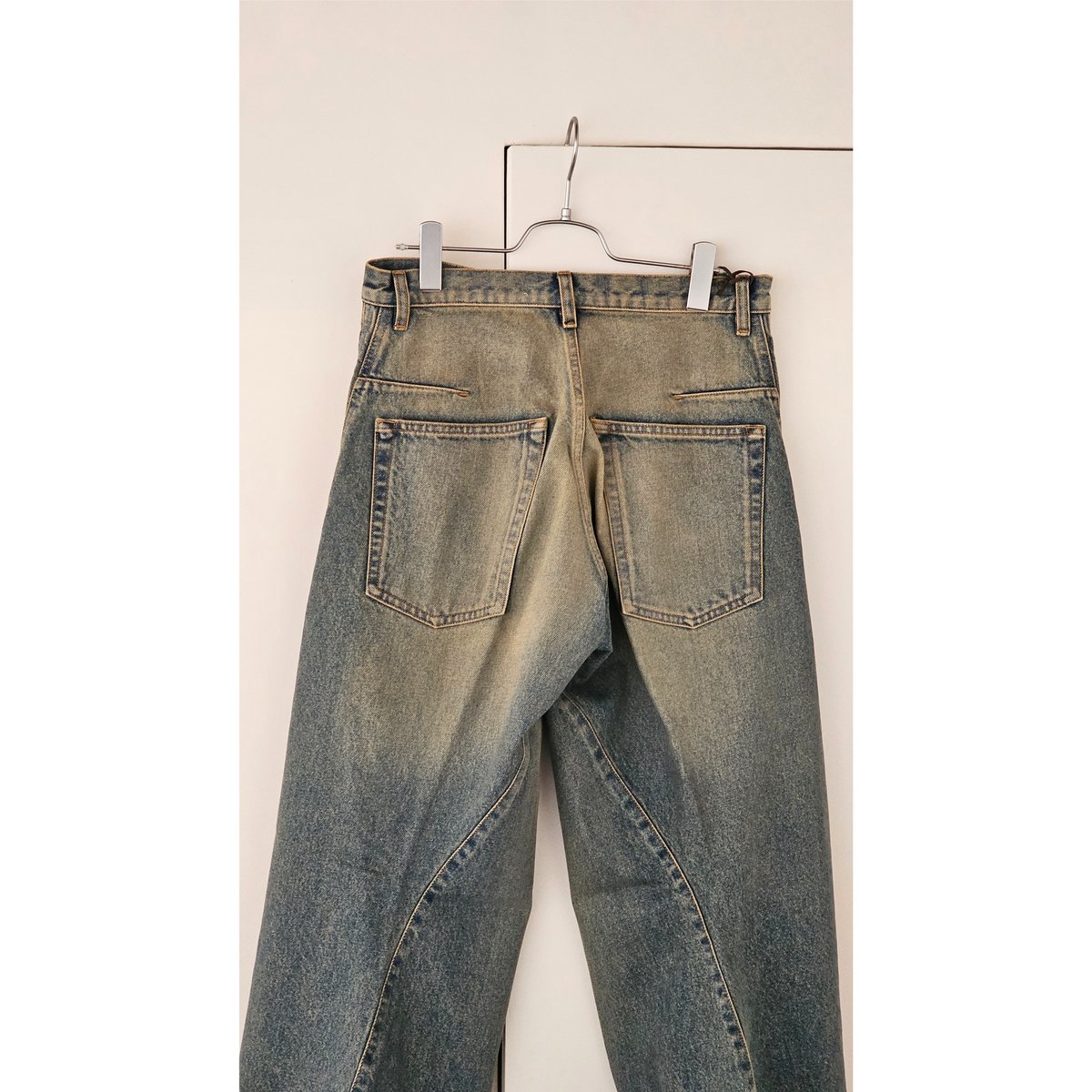 NVRFRGT / 3D TWISTED WIDE LEG JEANS *DIRTY FADE