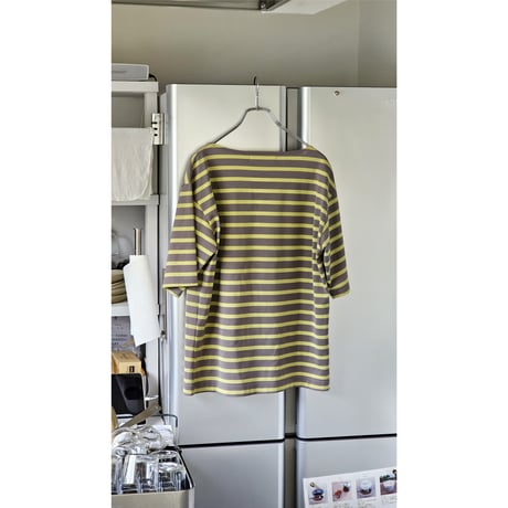 TOZAOU / Wall Pocket Tee *Gray×Yellow