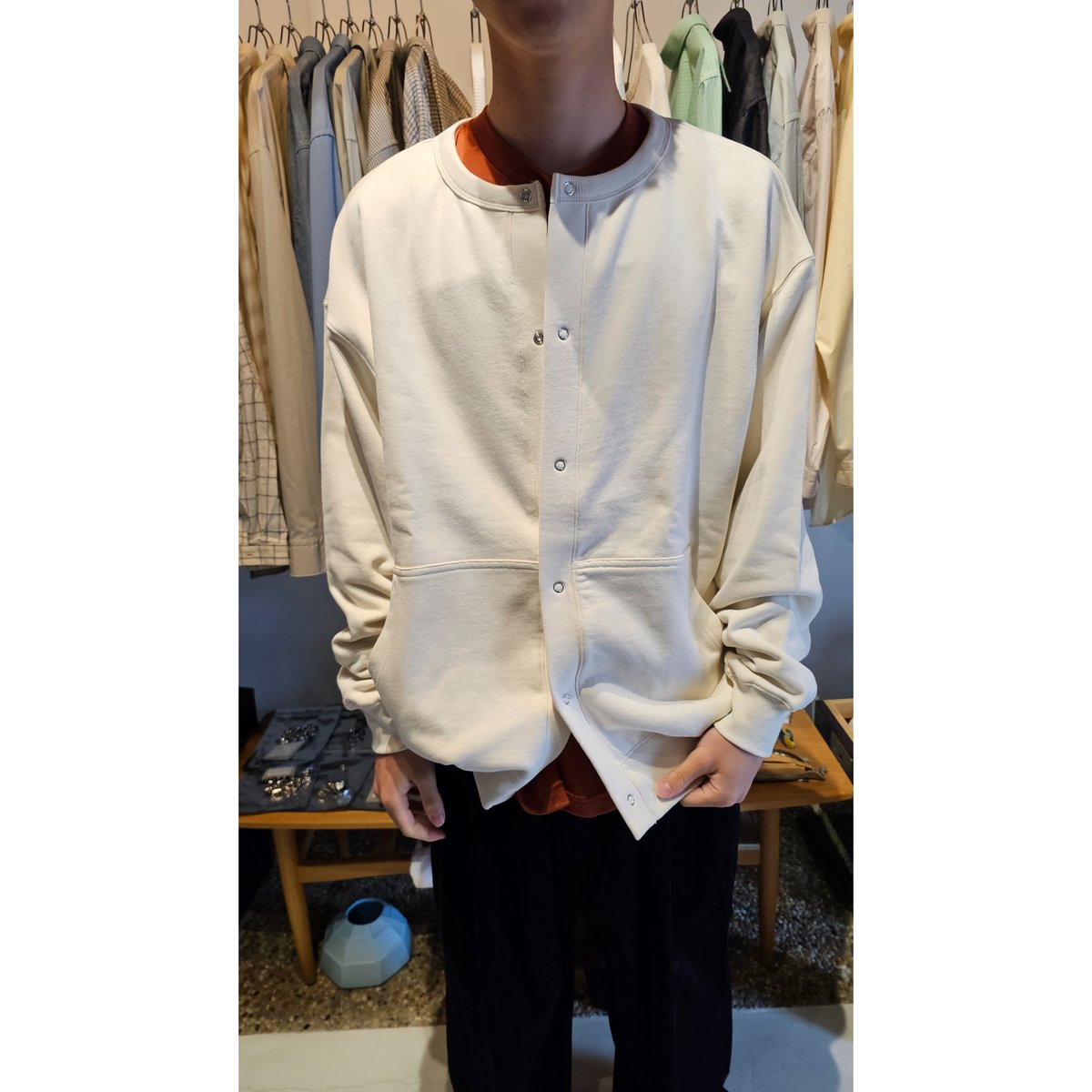 EVCON/ SWEAT CARDIGAN *OFF WHITE | AVET