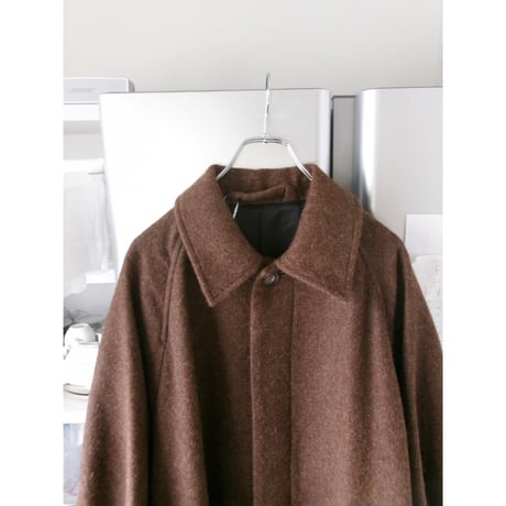 Blanc YM / ALPACA OVERSIZE BALMACAN COAT *Natural Brown