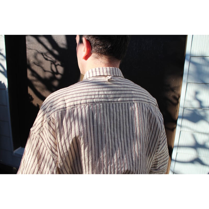 NO ROLL / NORMAL SHIRT STRIPE S/S *BROWN | AVET
