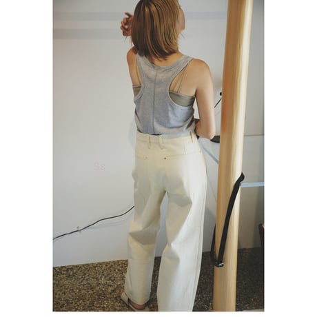 TOZAOU / Denim Painter Pants *cream (yellow)