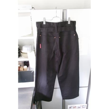 ABELIA EDWARD GOUCHA / DOUBLE BELT PANTS *BLACK