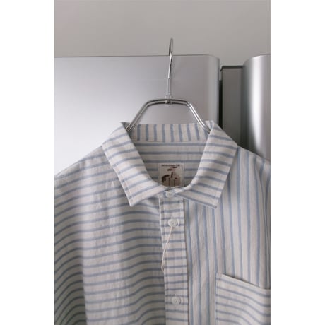 NO ROLL / NORMAL SHIRT STRIPE S/S *BLUE