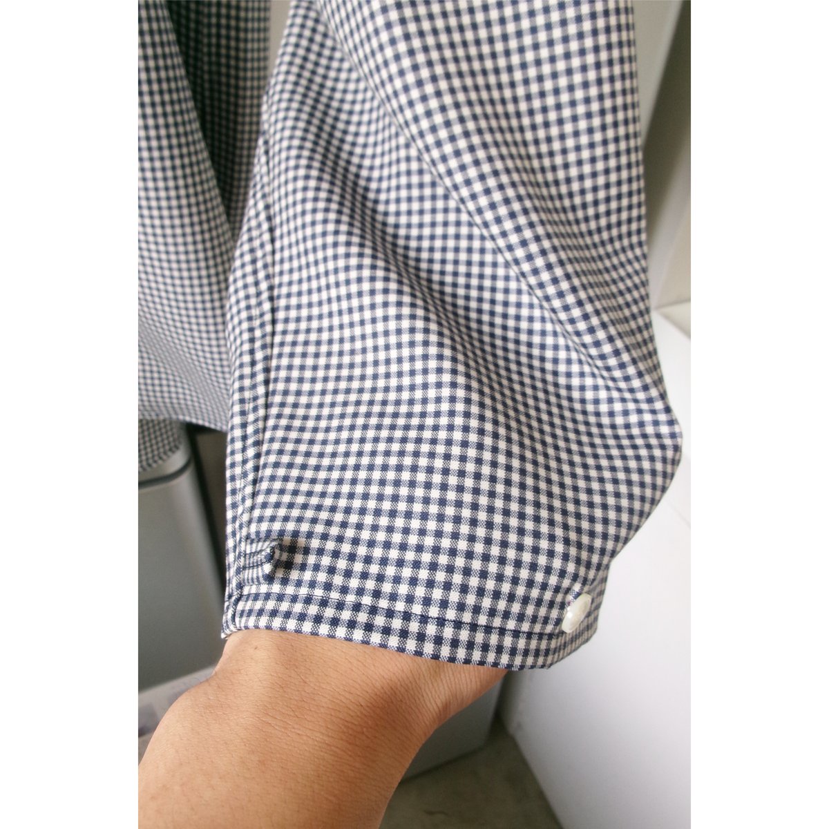 OLD FOLK HOUSE / Wool Lounge Shirt *White &Navy