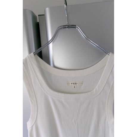 FUJI / COTTON SQUARE TANK TOP(for ladies) *OFF WHITE