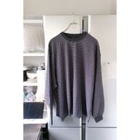 EVCON/ BORDER WIDE L/S T-SHIRT *CHARCOAL
