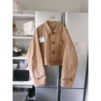 YUTASETOGAWA /"ME" DOCTOR SHORT JACKET COTTON PIQUE *BEIGE