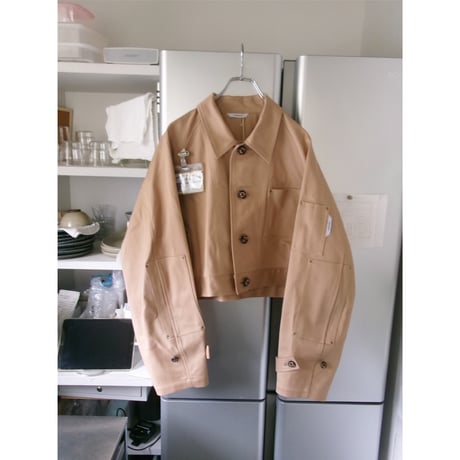 YUTASETOGAWA /"ME" DOCTOR SHORT JACKET COTTON PIQUE *BEIGE